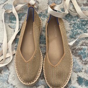 Rothy's Cream Flats & Loafers with Slip-On Style and Rounded Toe